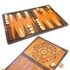 Wooden Backgammon Board | Open | Single Piece