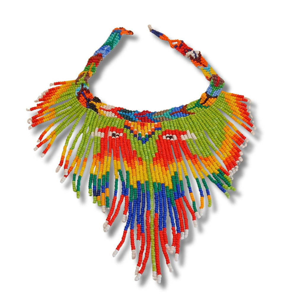 Colar de Miçangas Araras  | Kaxinawa | 1036