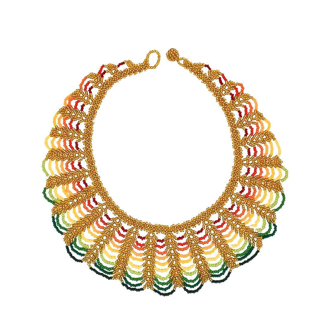 Indigenous Beaded Necklace | Ingá from Putumayo | 144188
