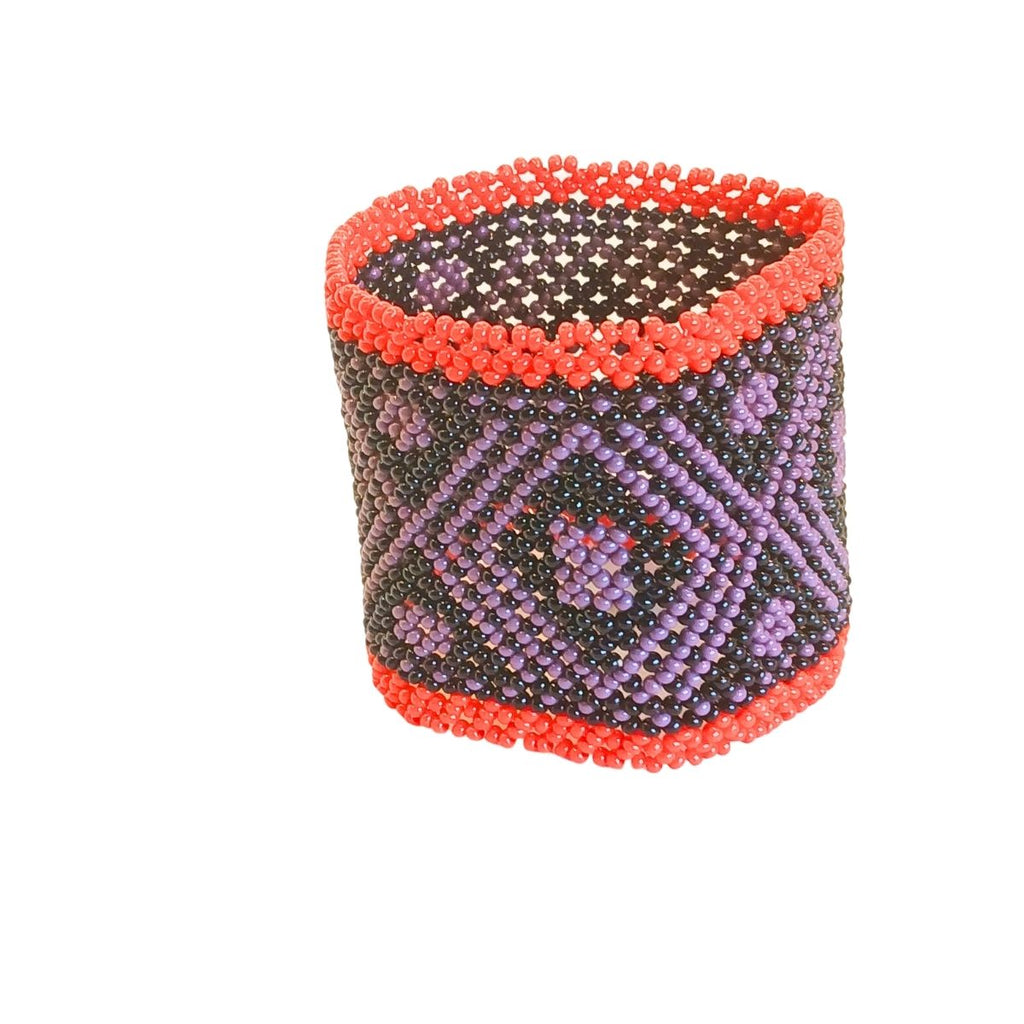 White Indigenous Art Beaded Bracelet | Waura | 150025