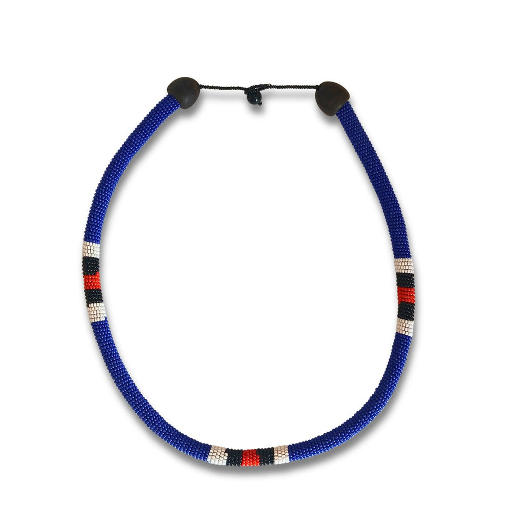 Beaded Necklace Indigenous Art Coral | Kaxinawa | 1035 - necklace 04