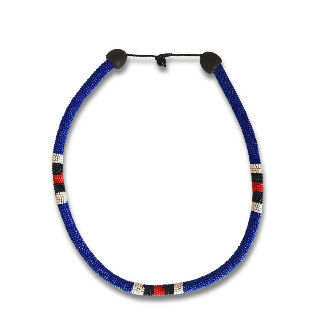 Beaded Necklace Indigenous Art Coral | Kaxinawa | 1035 - necklace 04