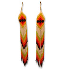 Beaded Earrings Indigenous Art | Canela | 2130 | 17 cm