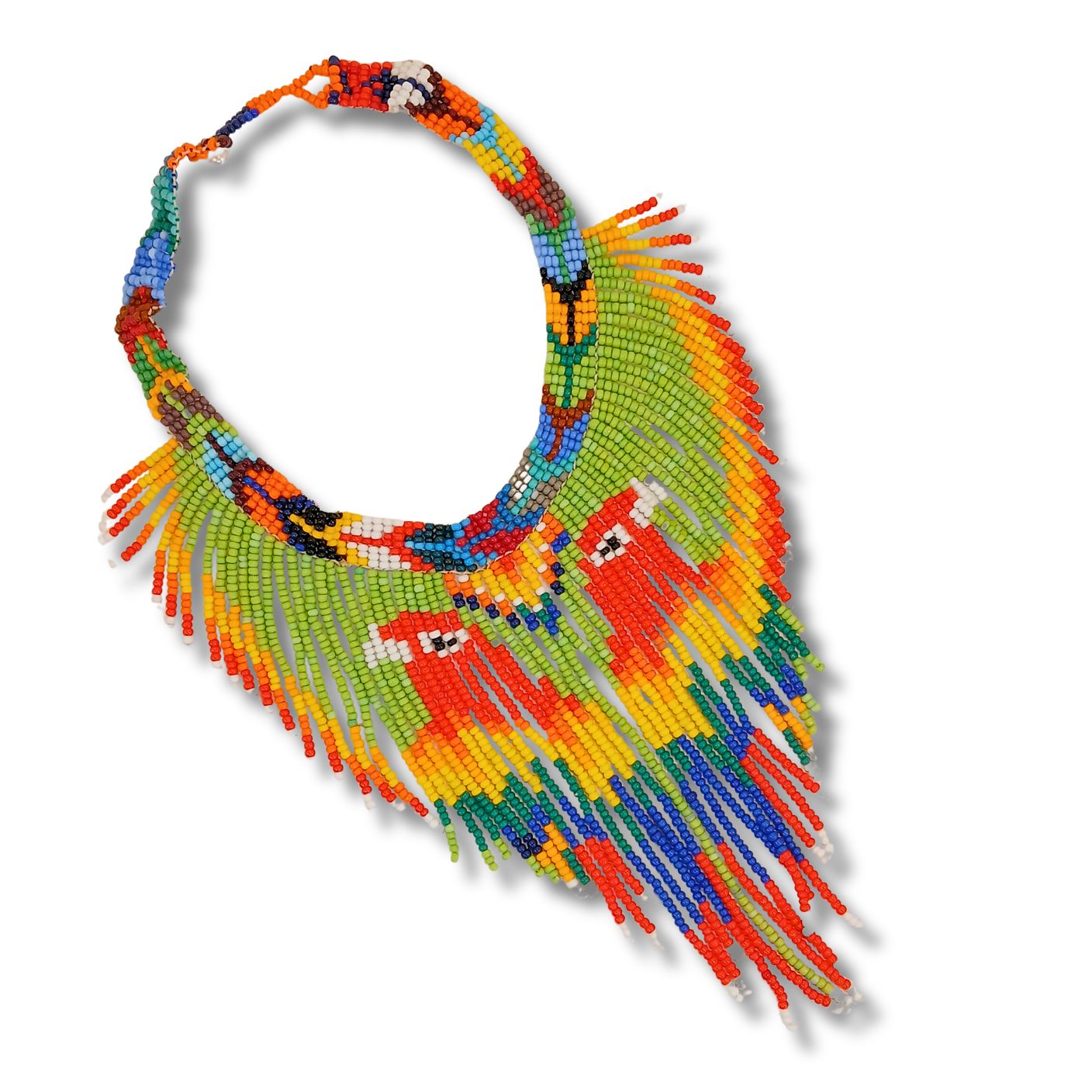 Colar de Miçangas Araras  | Kaxinawa | 1036