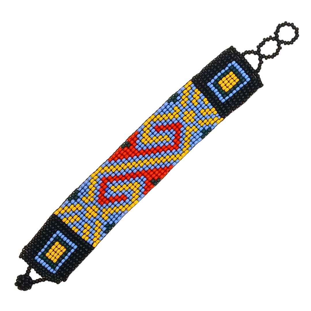 Open Beaded Bracelet Indigenous Art | Kaxinawa | 4481