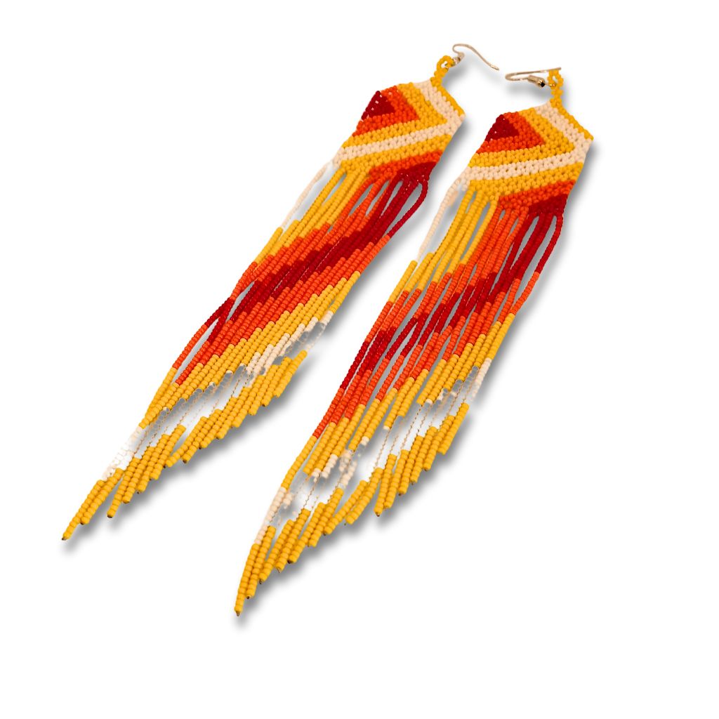 Beaded Earrings Indigenous Art |Waura| 1407