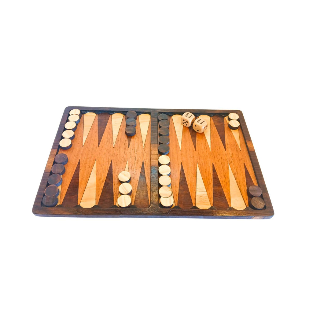 Wooden Backgammon Board | Open | Single Piece