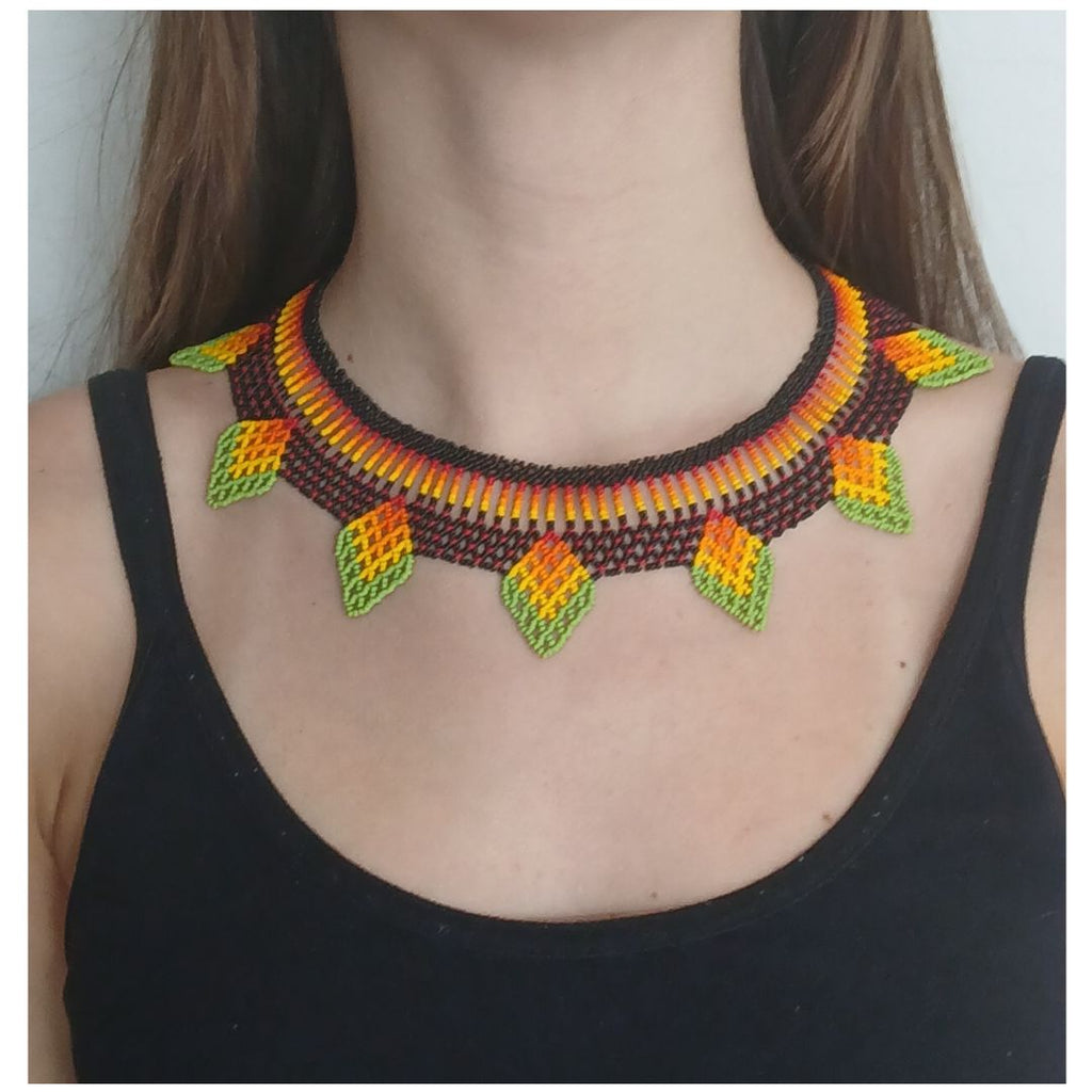 Beaded Necklace Indigenous Art Queen | Waura | 1521