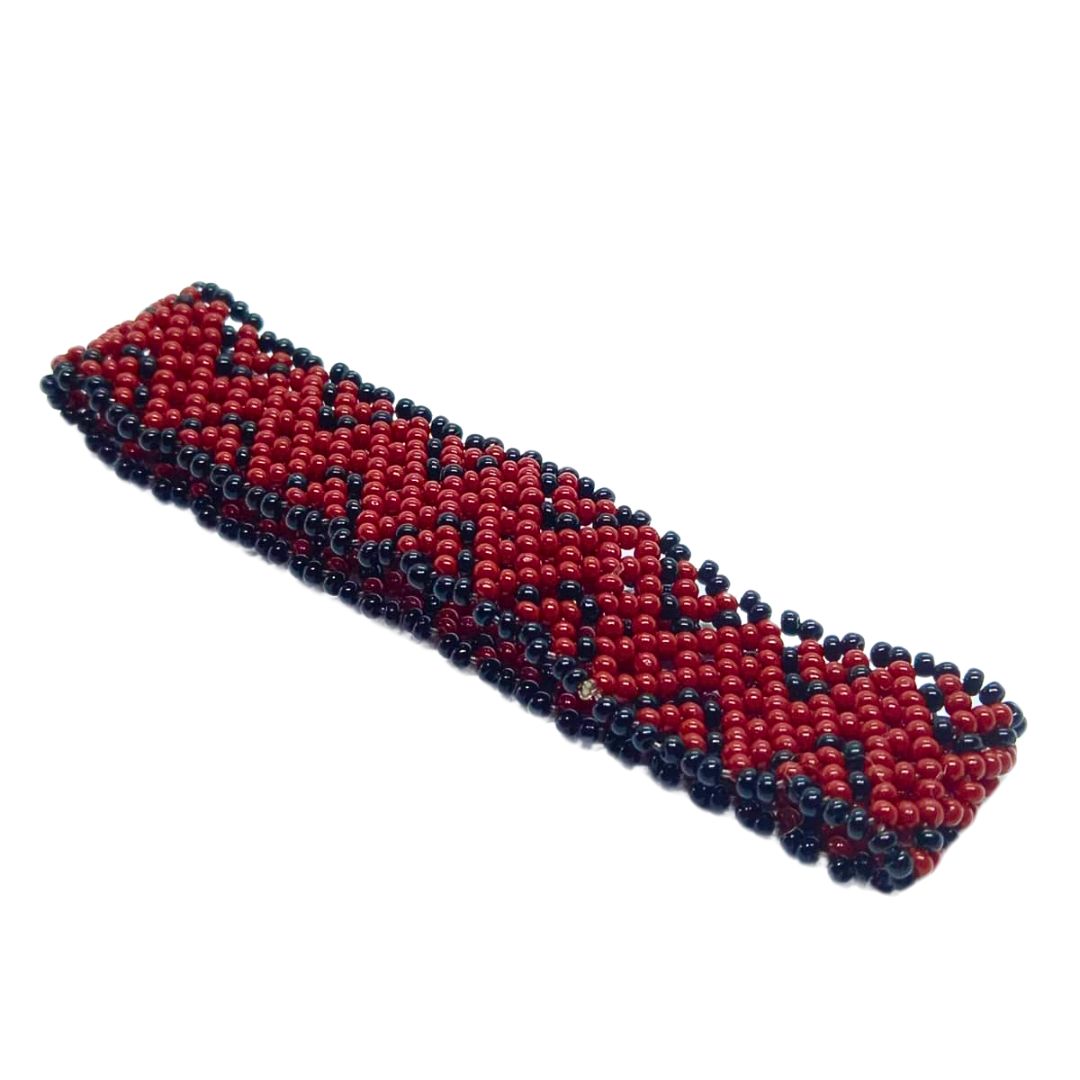 Pulseira de Miçangas Arte Indígena Fina | Waura | 1257 - Vermelho