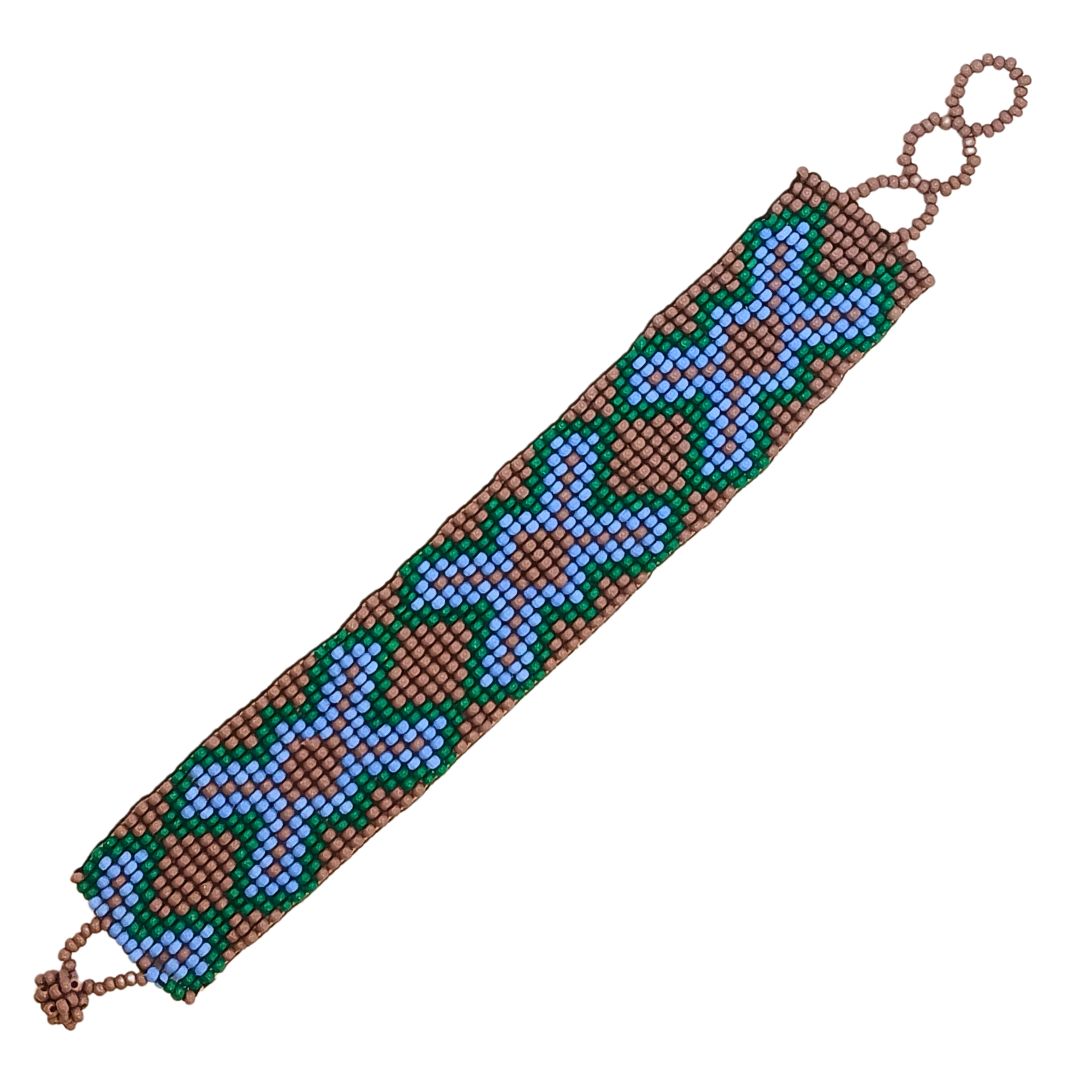 Beaded Bracelet Open Indigenous Art | Kaxinawa | 4482